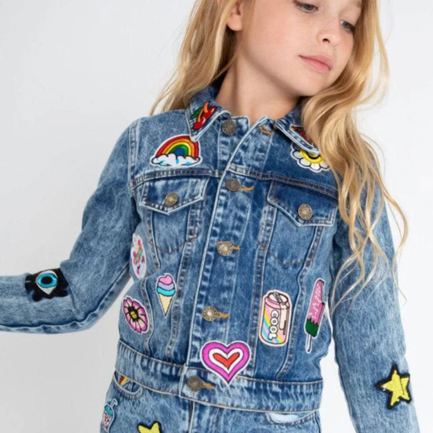 ALL ABOUT THE PATCH CROP DENIM JACKET