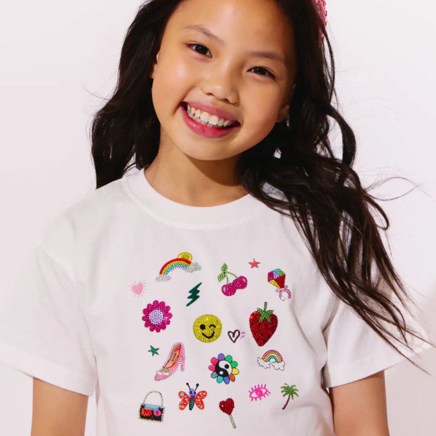 SPARKLE DOODLE CROP T-SHIRT