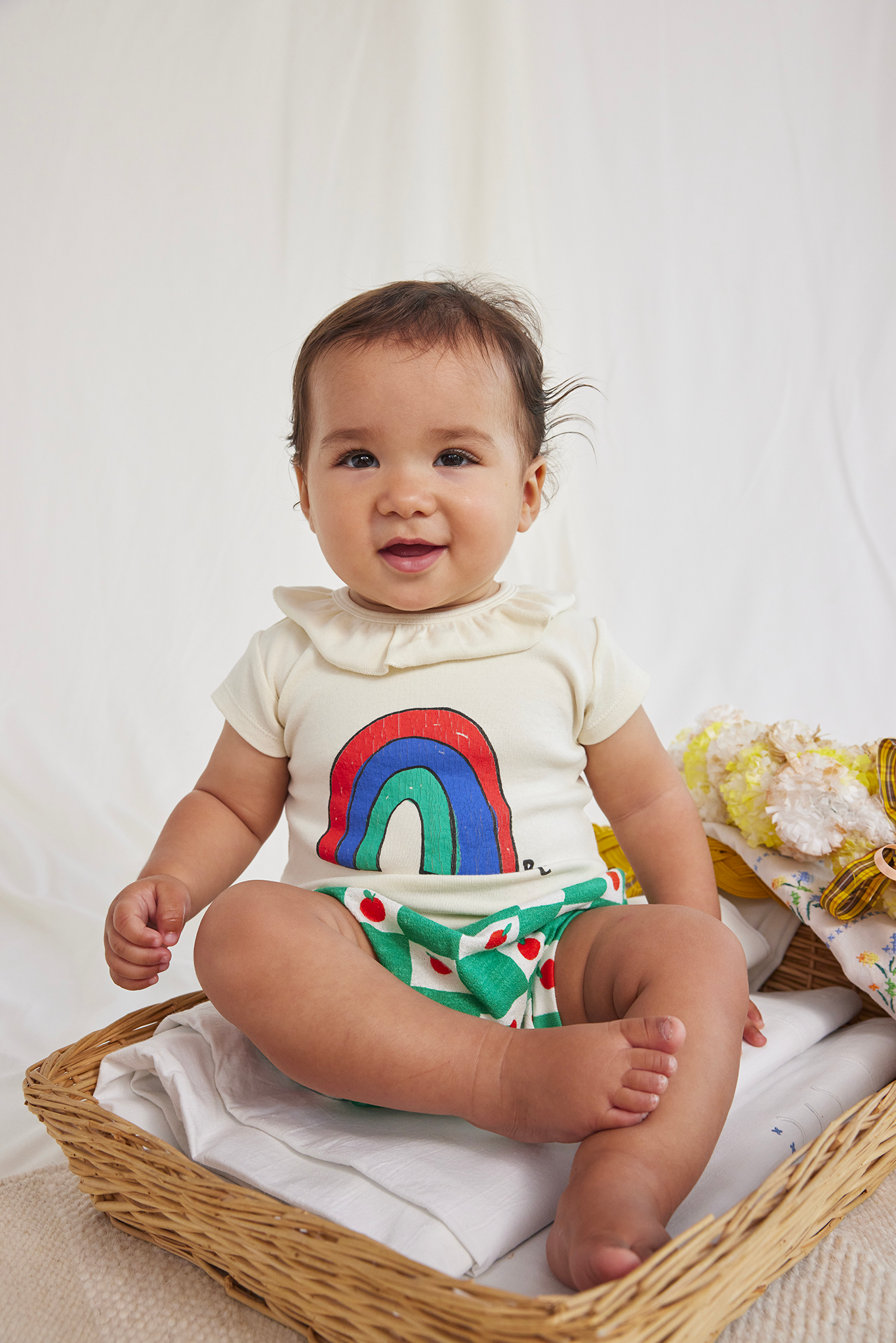 BABY RAINBOW RUFFLE COLLAR BODY