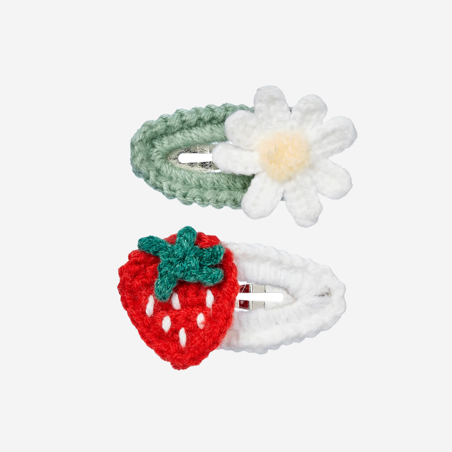 HAIR CLIPS VIVY STRAWBERRY FLOWER (2 PCS/CARD, 1 CARD)