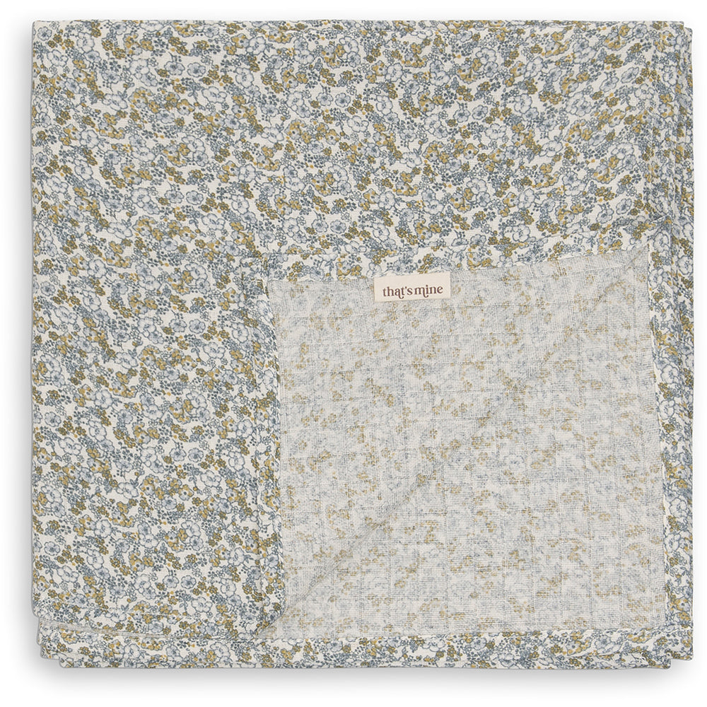 JANA MUSLIN SWADDLE BOUQUET BLEU