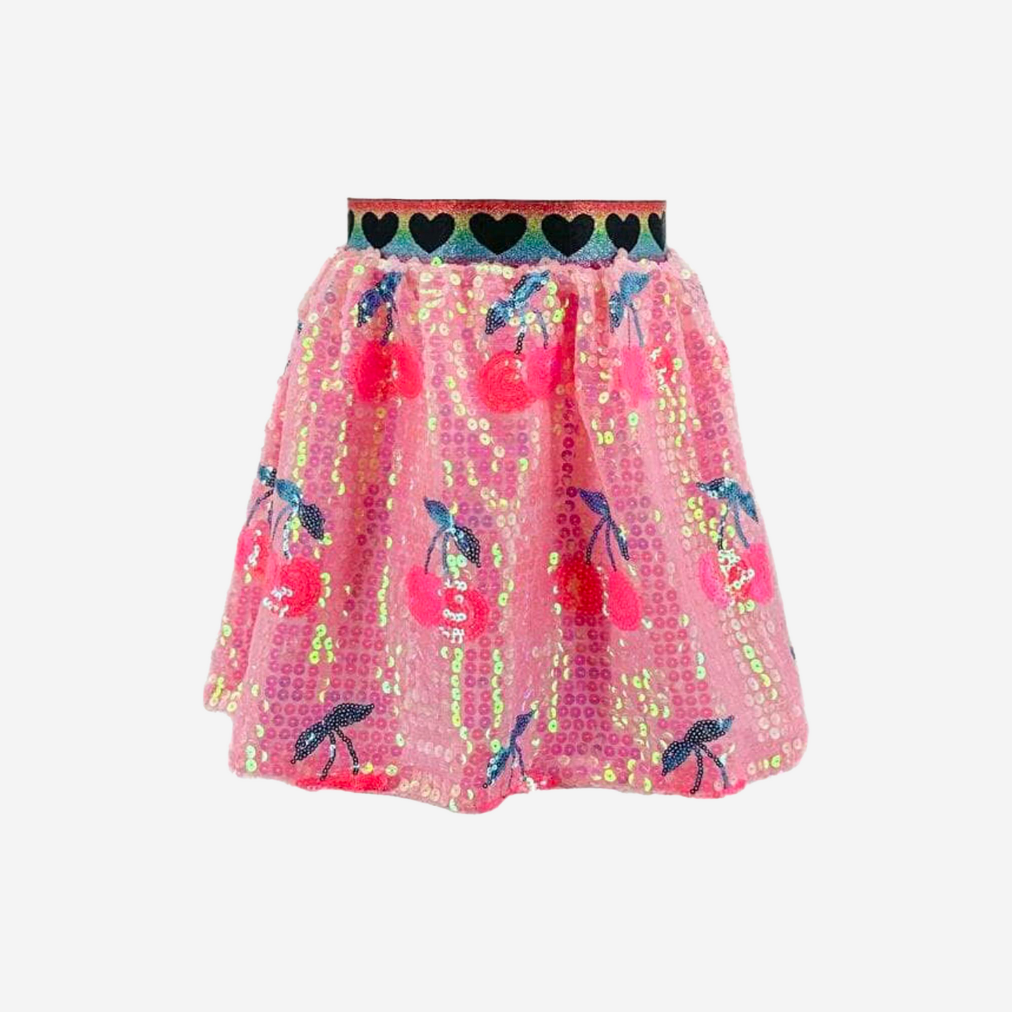 LOLA AND THE BOYS | Cherry Sequin Skirt