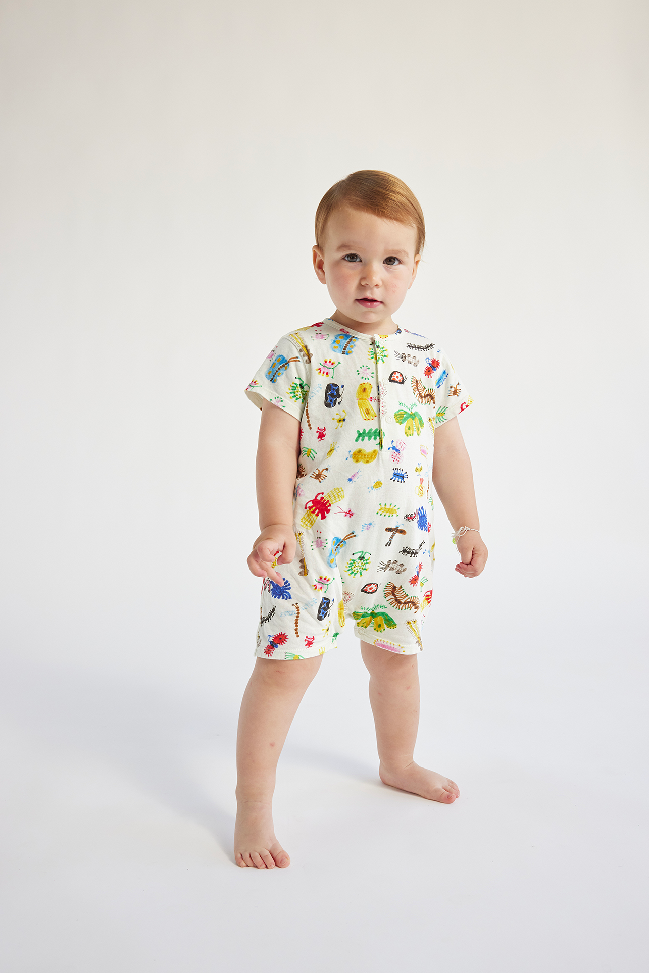 BABY FUUNY INSECTS ALL OVER PLAYSUIT