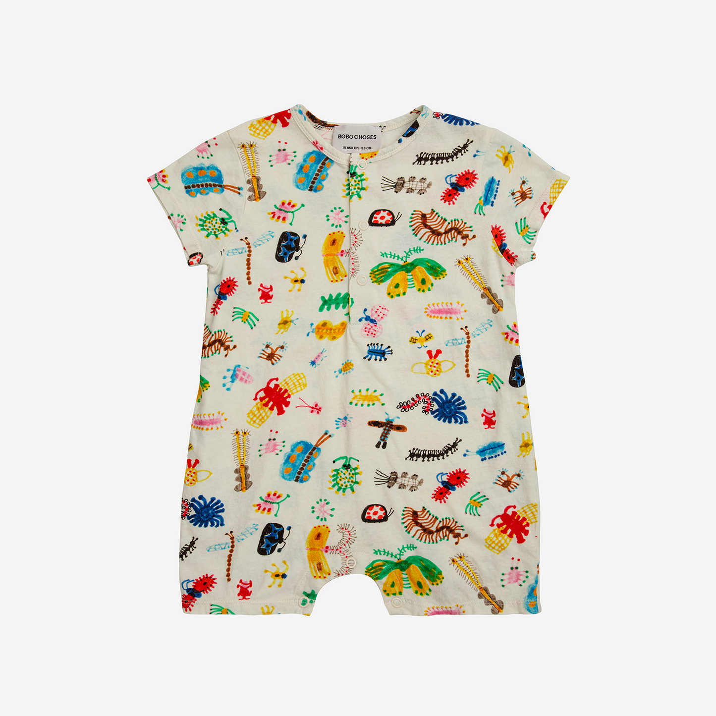 BABY FUUNY INSECTS ALL OVER PLAYSUIT