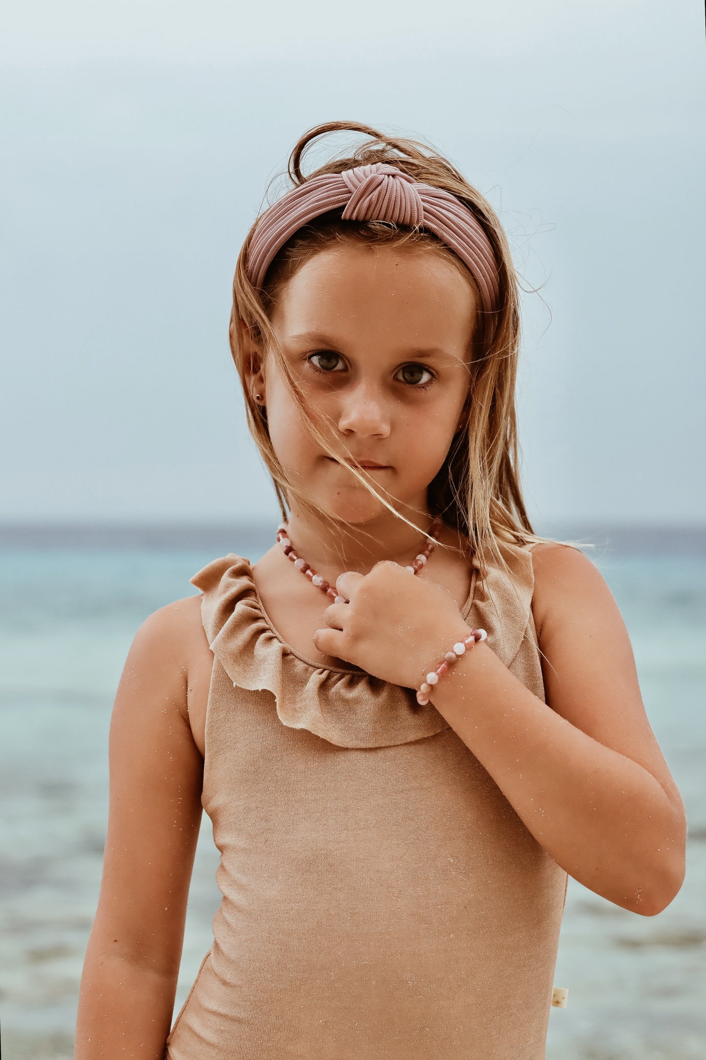 LA LUNA AMBER KIDS NECKLACE - PINK