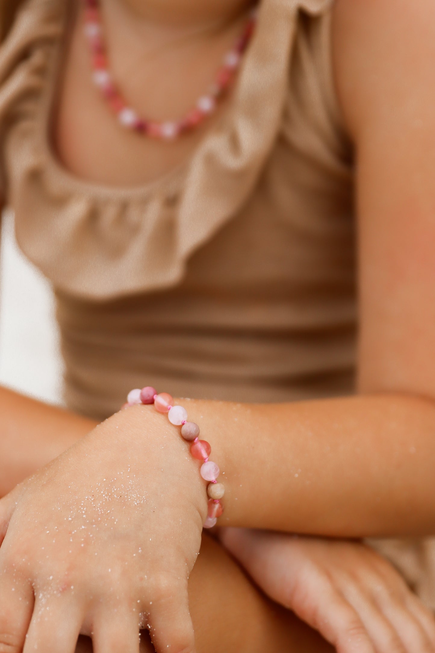 LA LUNA AMBER KIDS NECKLACE - PINK