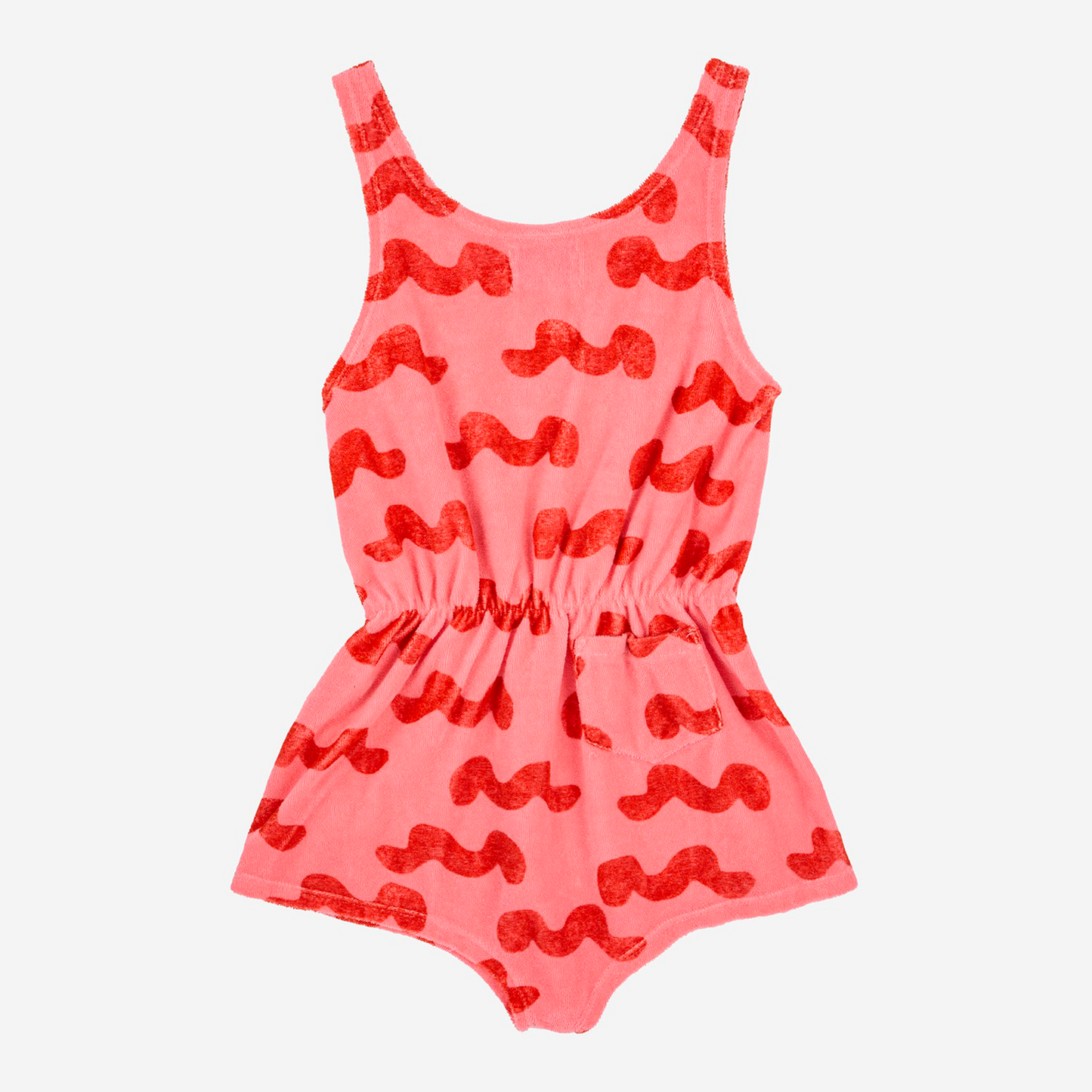 WAVES ALL OVER TERRY PLAYSUIT