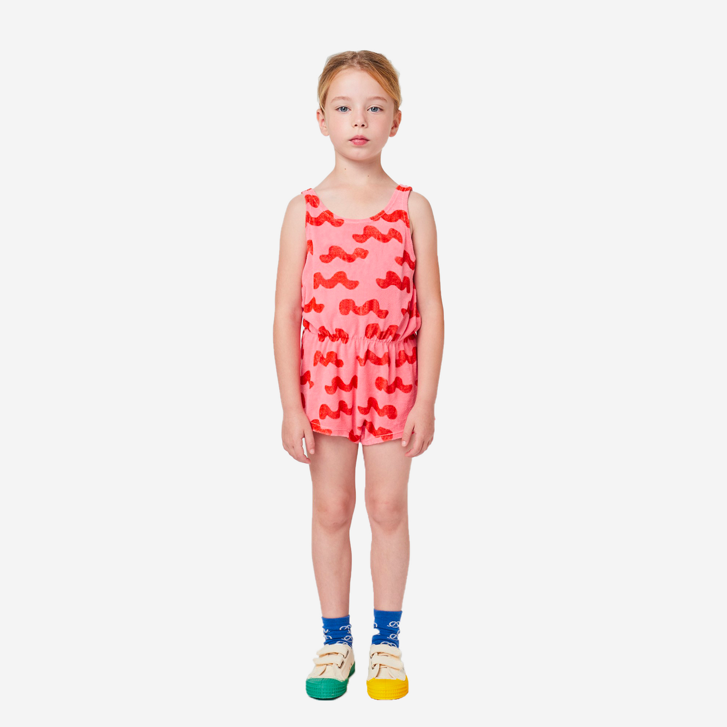 WAVES ALL OVER TERRY PLAYSUIT