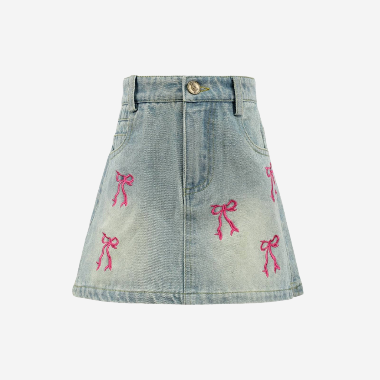CUTIE BOWS DENIM SKIRT