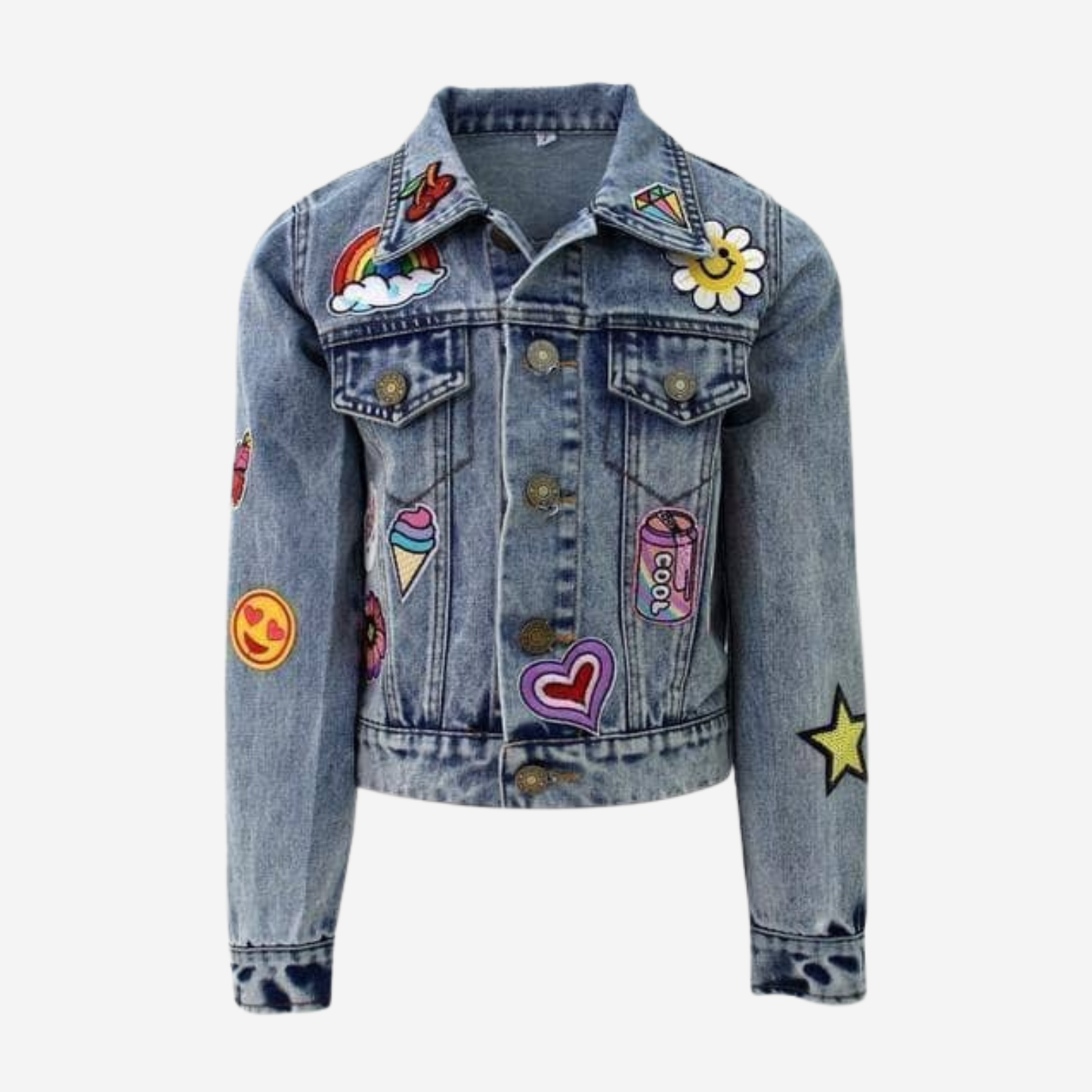 ALL ABOUT THE PATCH CROP DENIM JACKET