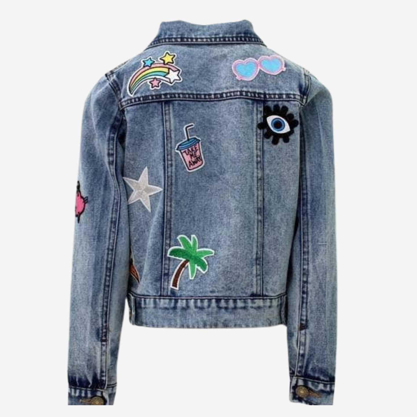 ALL ABOUT THE PATCH CROP DENIM JACKET