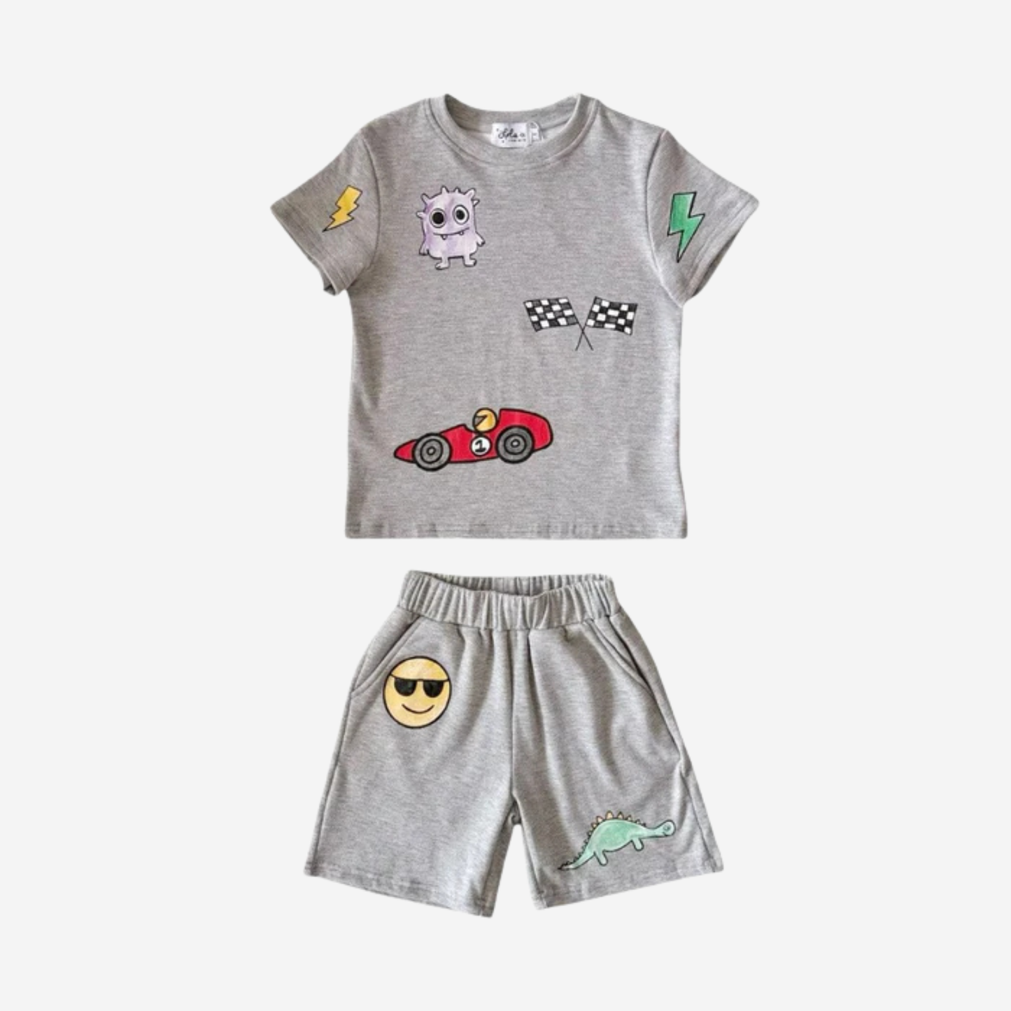BOYS STICKER SHORT SET
