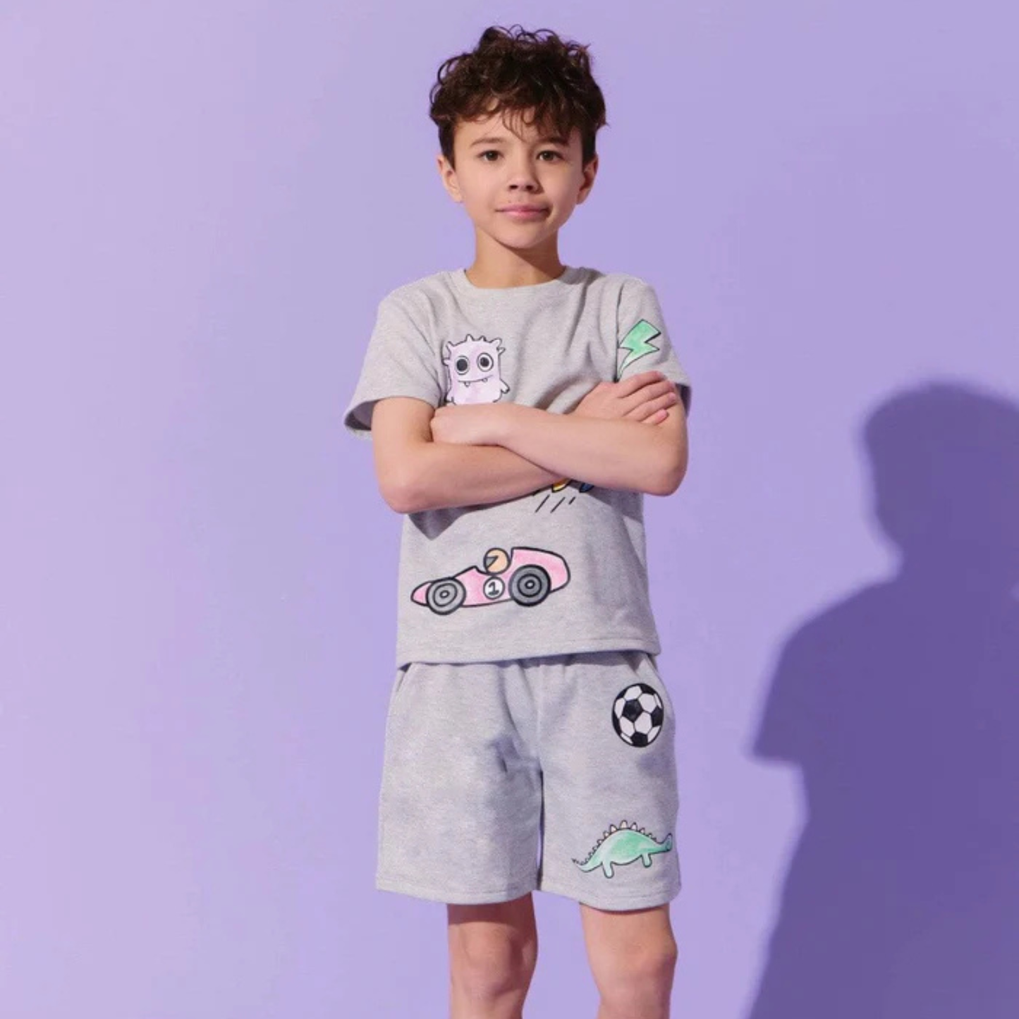 BOYS STICKER SHORT SET