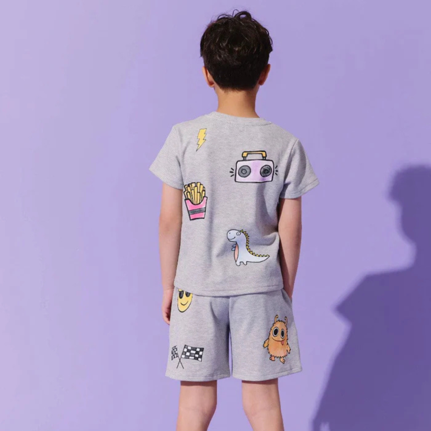 BOYS STICKER SHORT SET