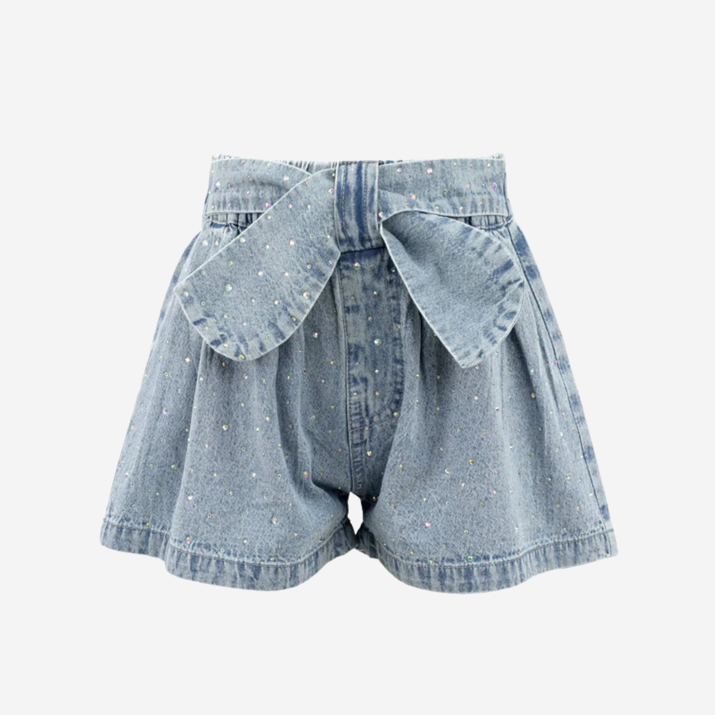 SPARKLE BOW DENIM SHORT