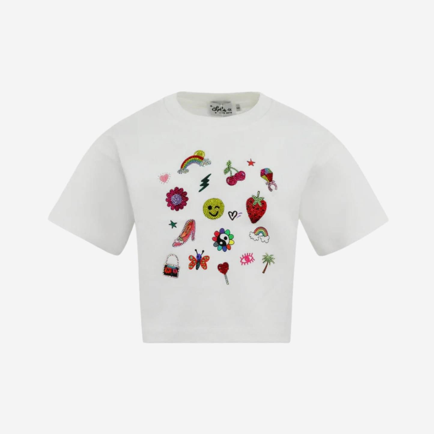 SPARKLE DOODLE CROP T-SHIRT