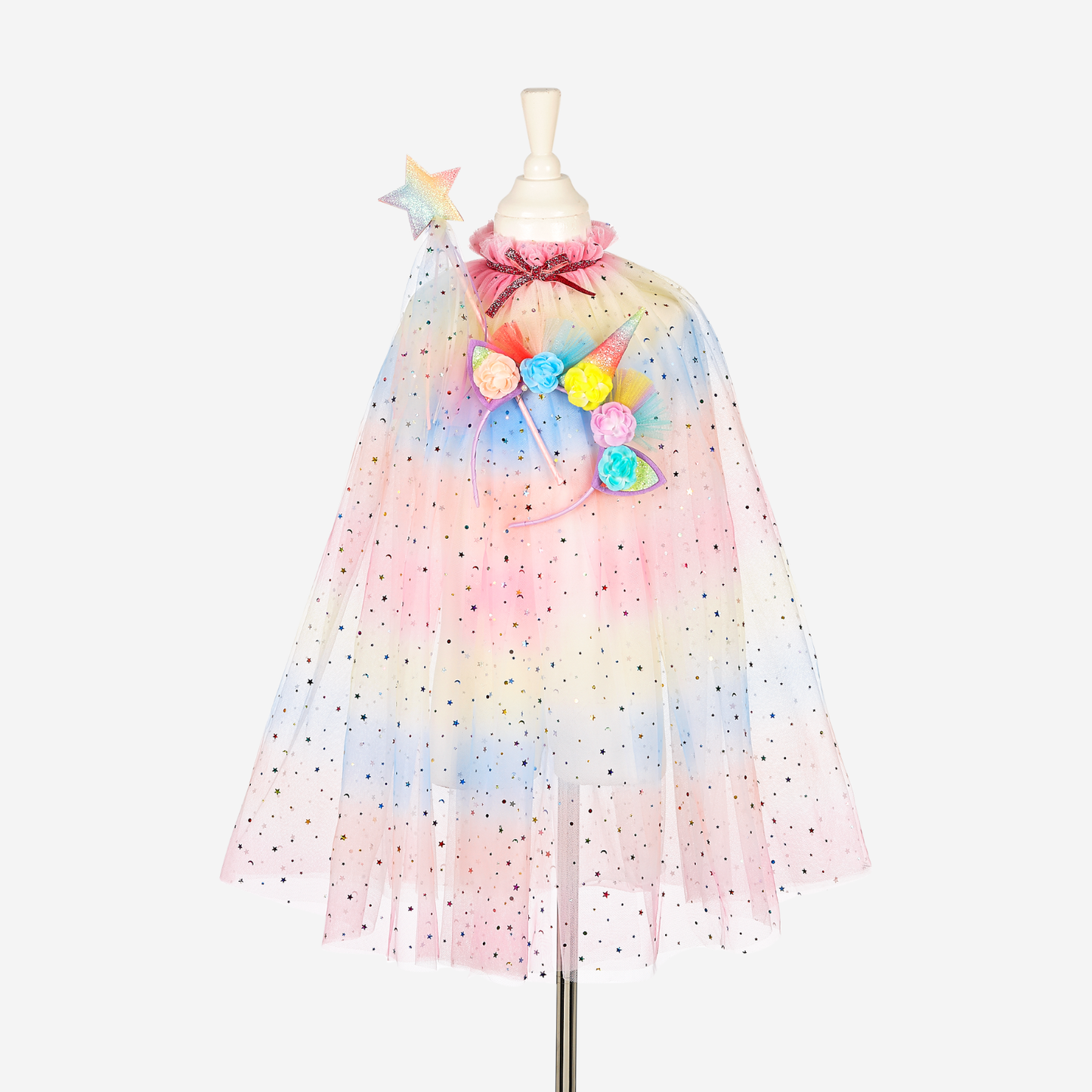 UNICORN CAPE + TIARA + WAND SET