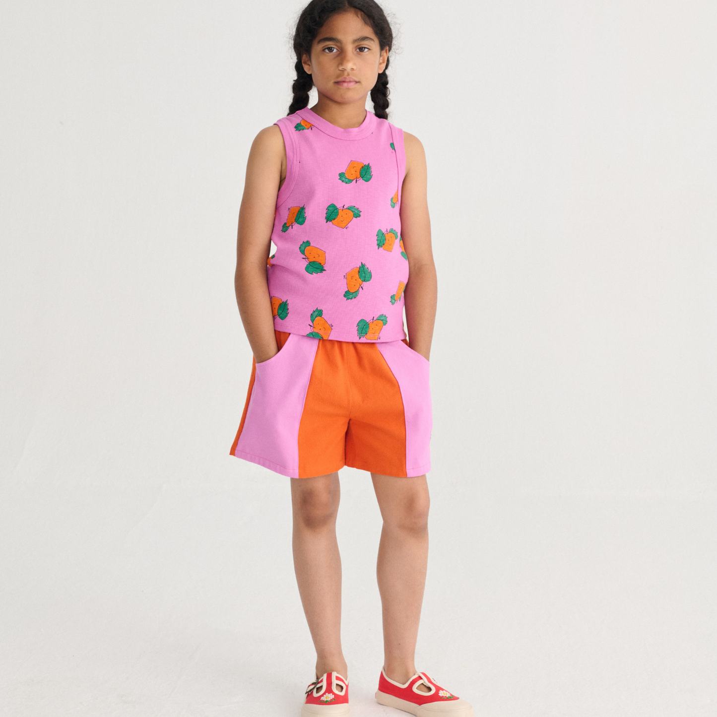 BOBO CHOSES COLOR BLOCK WOVEN SHORTS