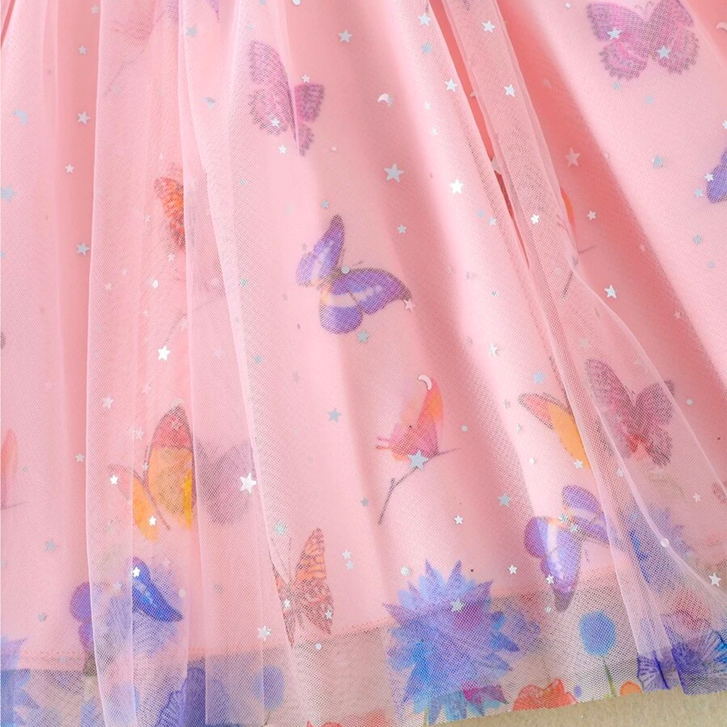 BUTTERFLY PRINT PARTY DRESS