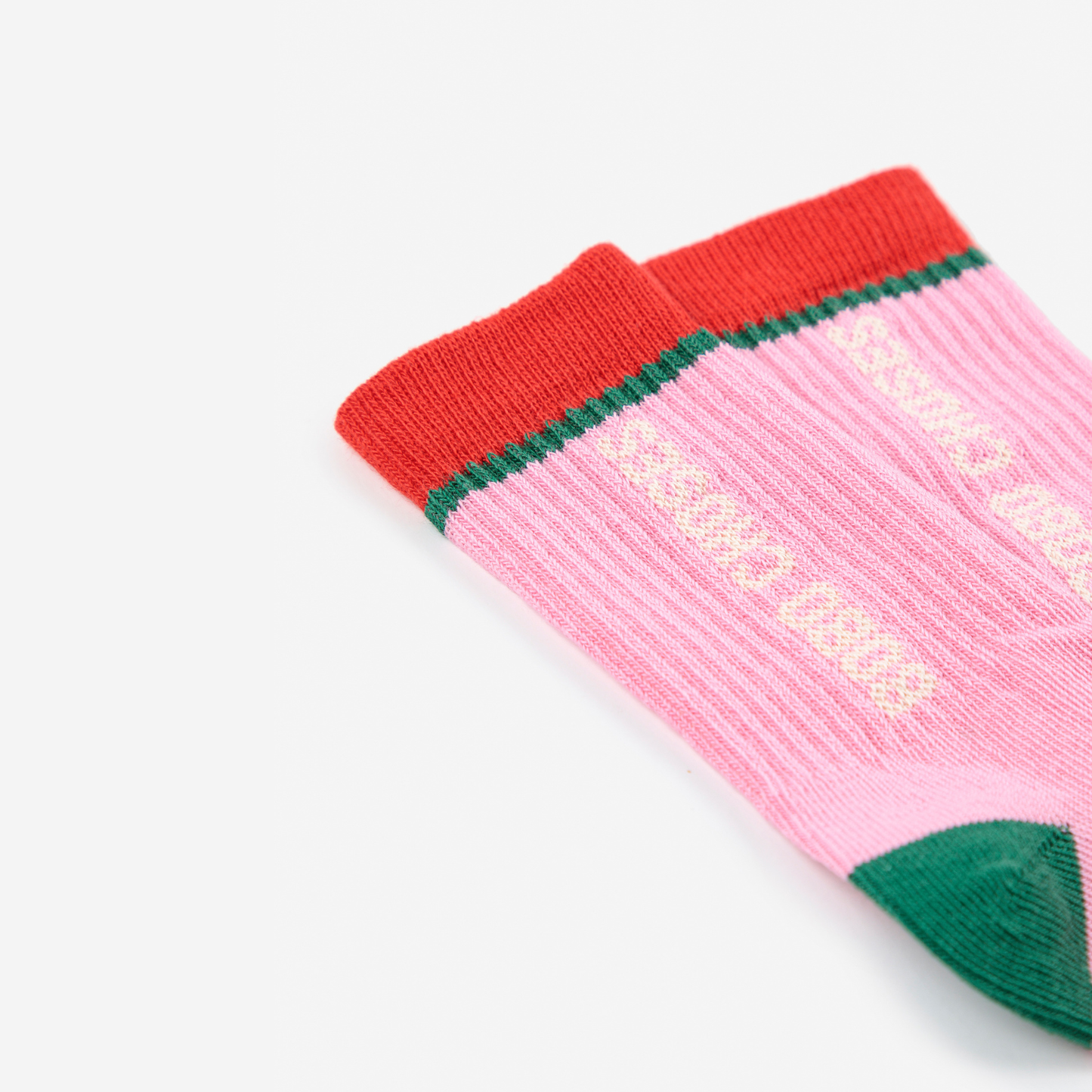 COLOR BLOCK LONG SOCKS PINK