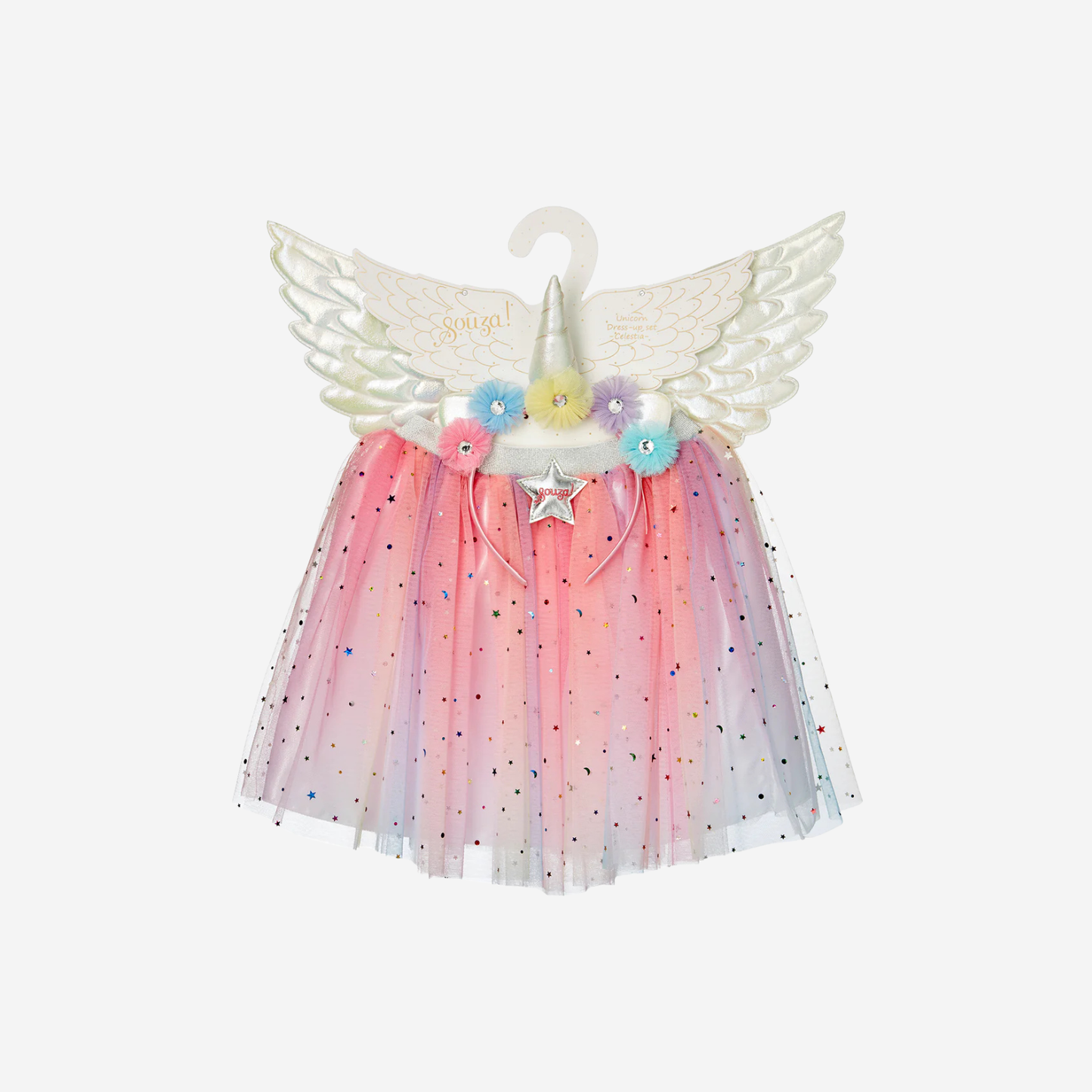 CELESTIA SKIRT + TIARA + WINGS (1 SET), 5-7 YRS