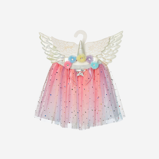 CELESTIA SKIRT + TIARA + WINGS (1 SET), 5-7 YRS