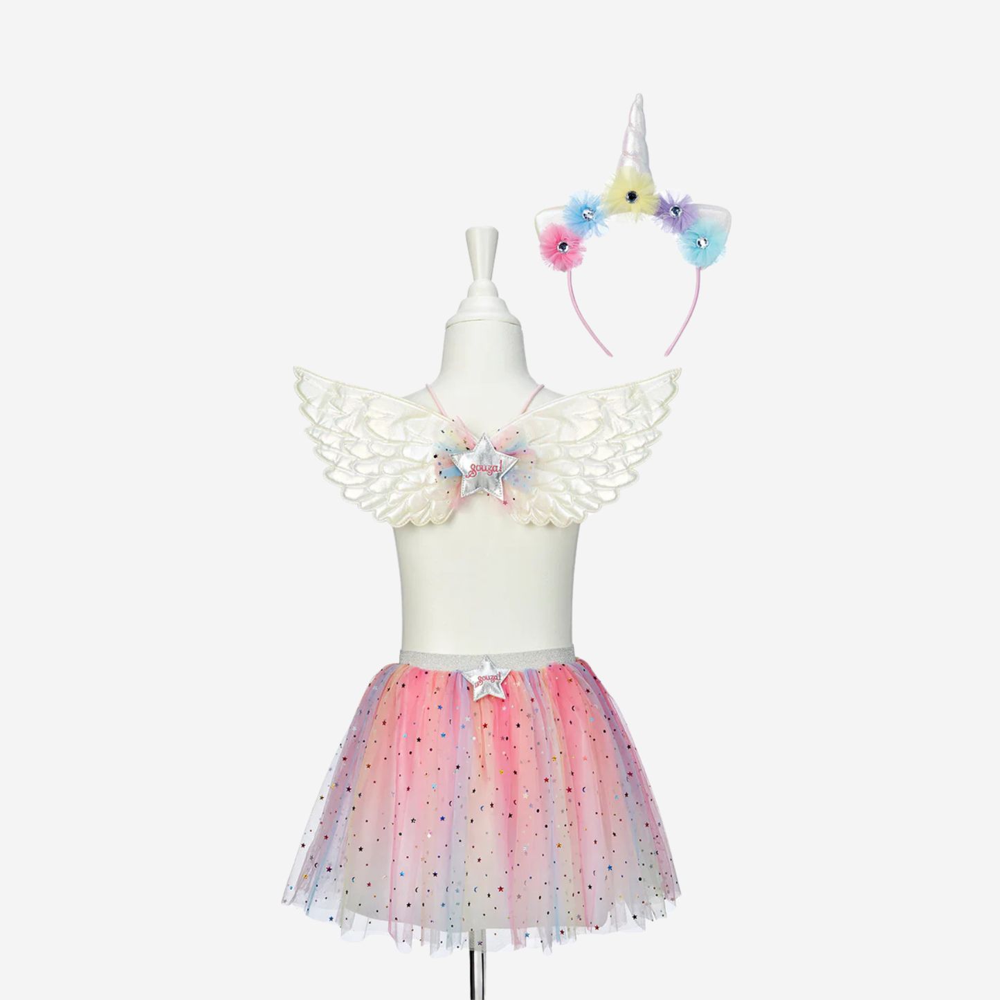 CELESTIA SKIRT + TIARA + WINGS (1 SET), 5-7 YRS