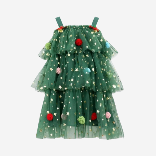 CHRISTMAS STARRY TULLE DRESS