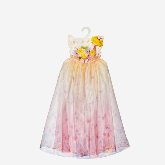 DANAE BUTTERFLY CAPE + HEADBAND + WAND (1 SET), 5-7 YRS
