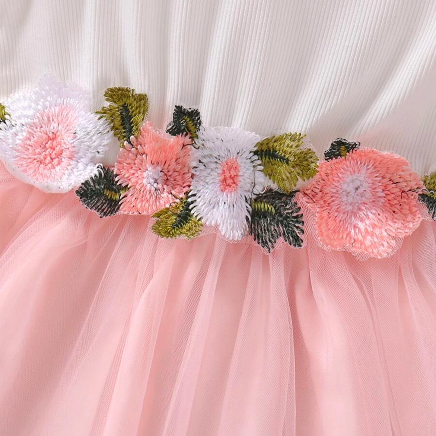 FLOWER EMBROIDERY DRESS