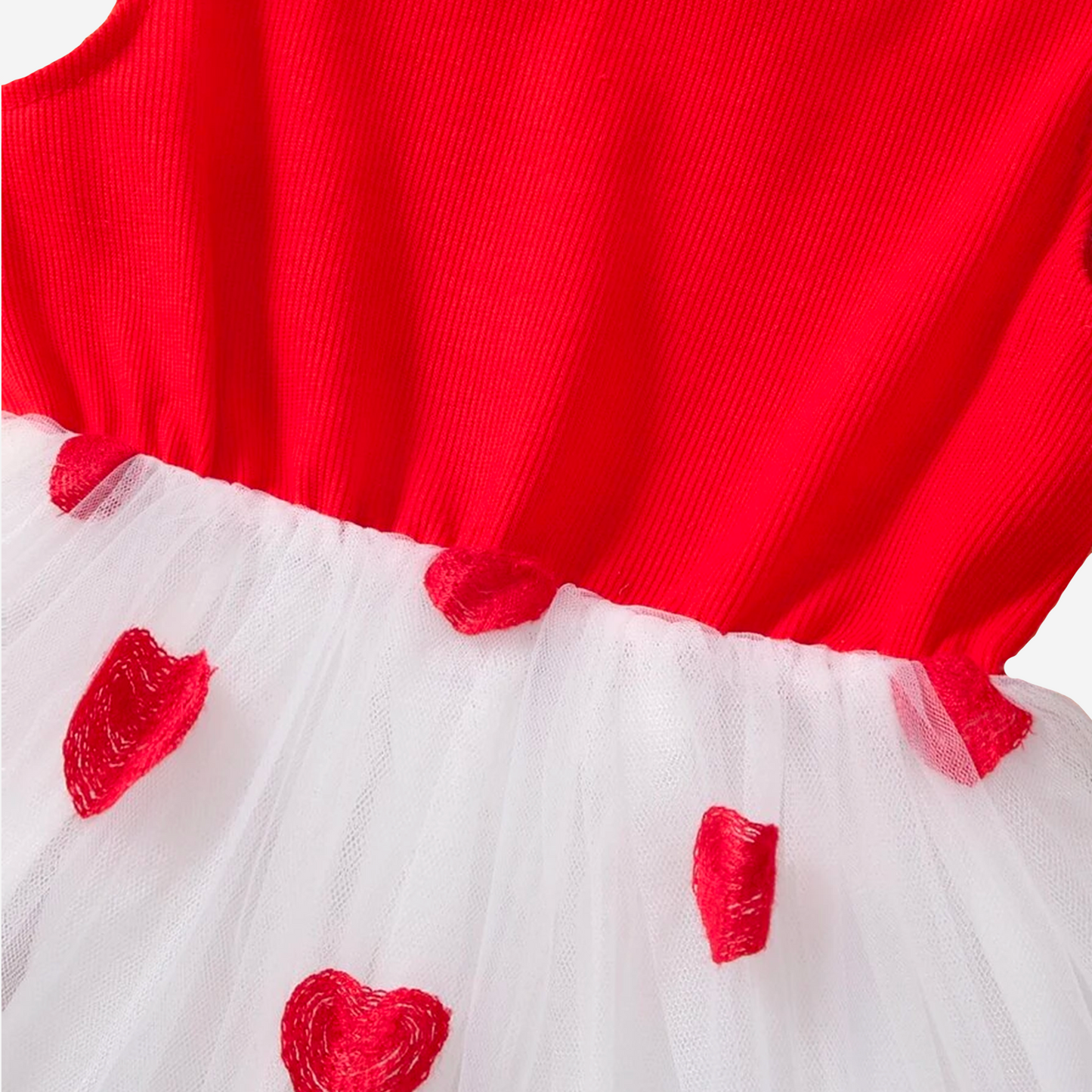 HEART MESH OVERLAY DRESS