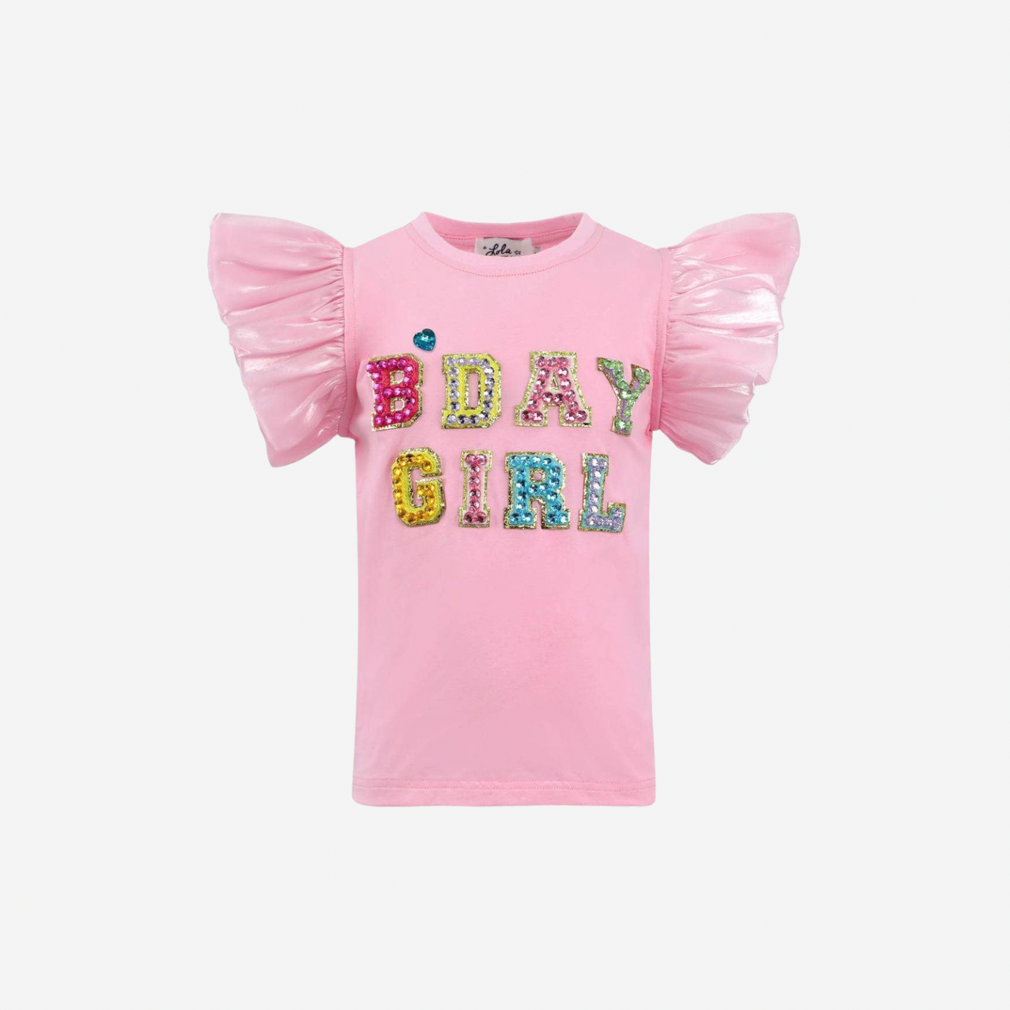 PINK BIRTHDAY RUFFLE T-SHIRT