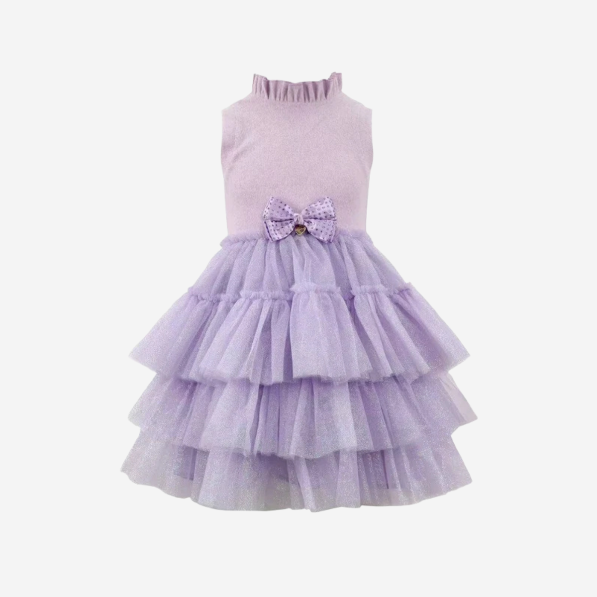 LAVENDER SHIMMER PARTY BOW DRESS