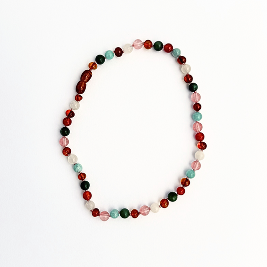LA LUNA AMBER KIDS NECKLACE - COLORFUL