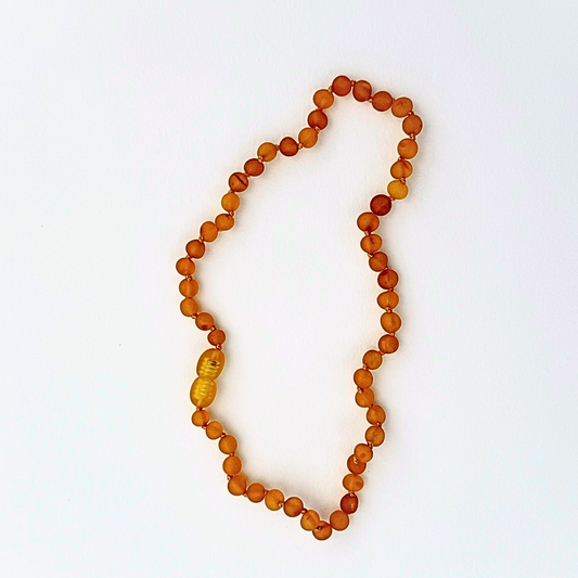 LA LUNA AMBER BABY NECKLACE - RAW HONEY