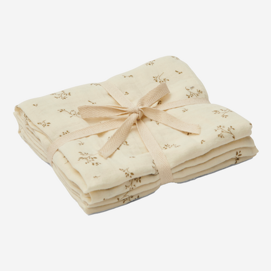 MUSLIN CLOTHS 2-PACK SECRET GARDEN OLIVE