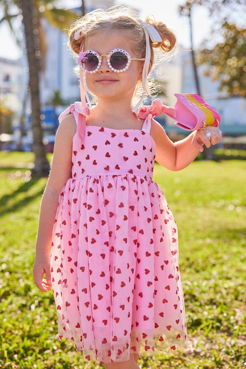 PINK HEARTS TANK DRESS