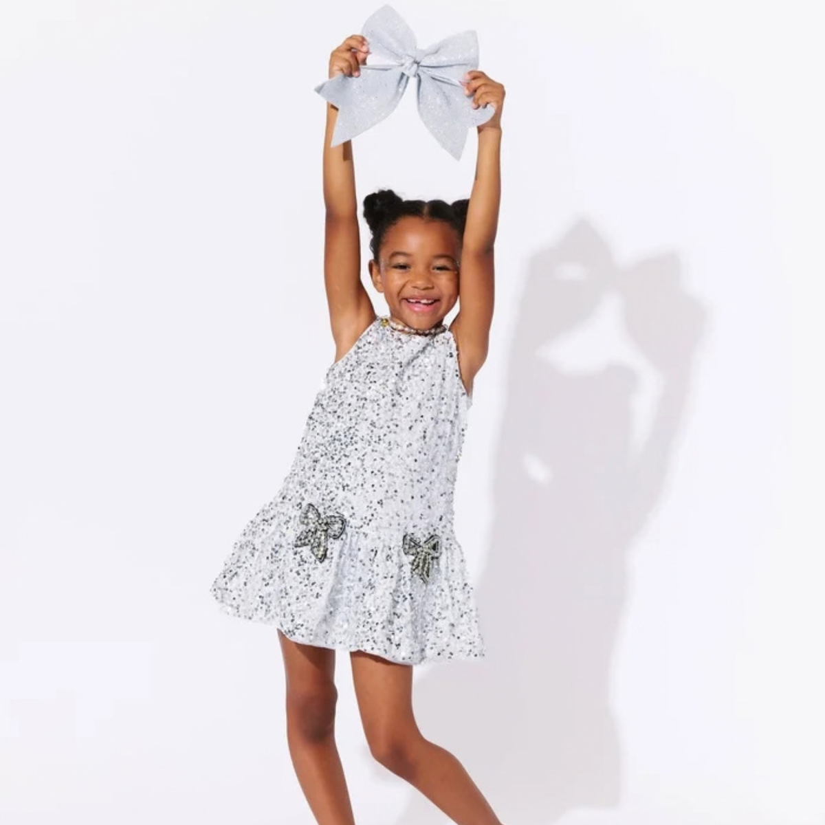 SHIMMER BOW PARTY DRESS