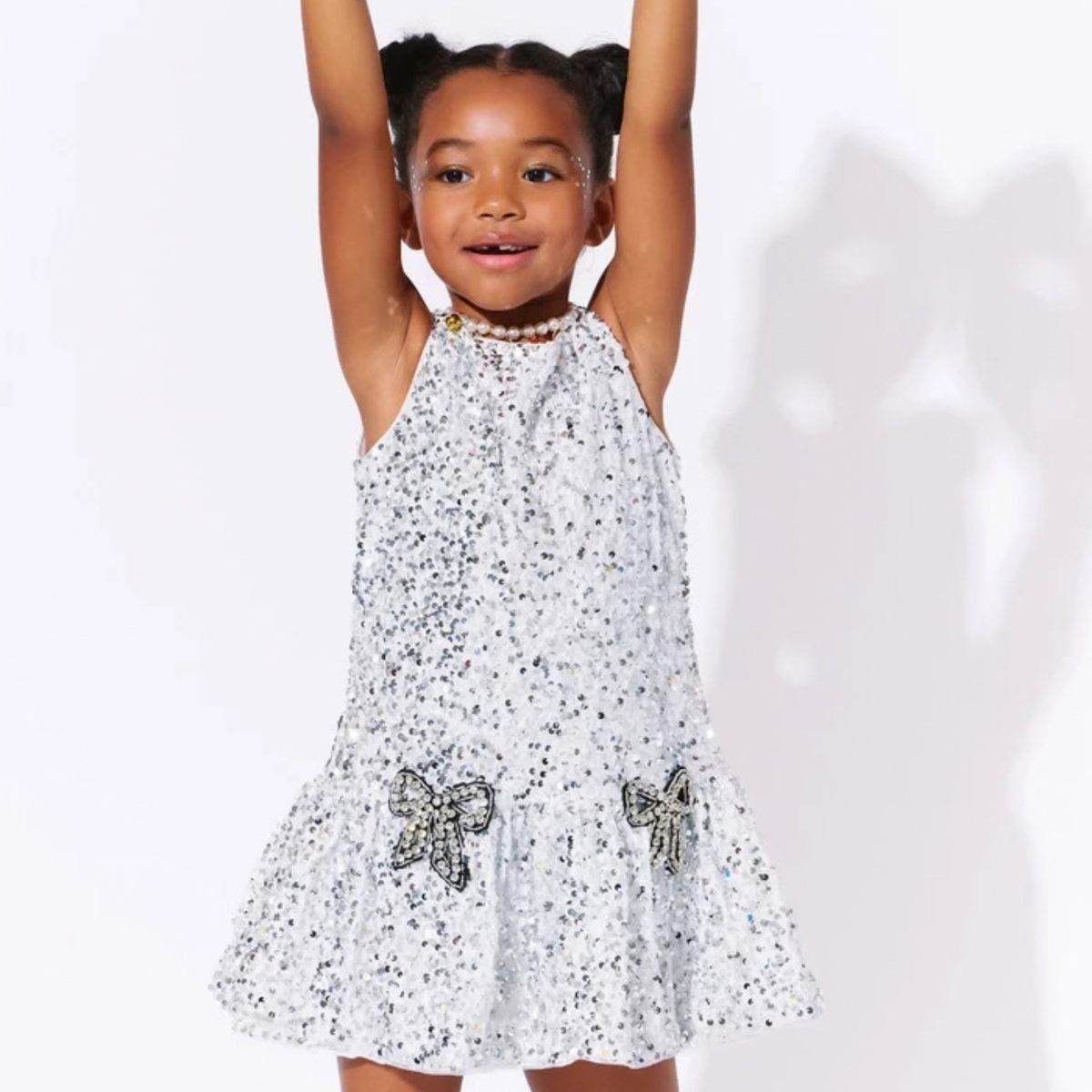 SHIMMER BOW PARTY DRESS