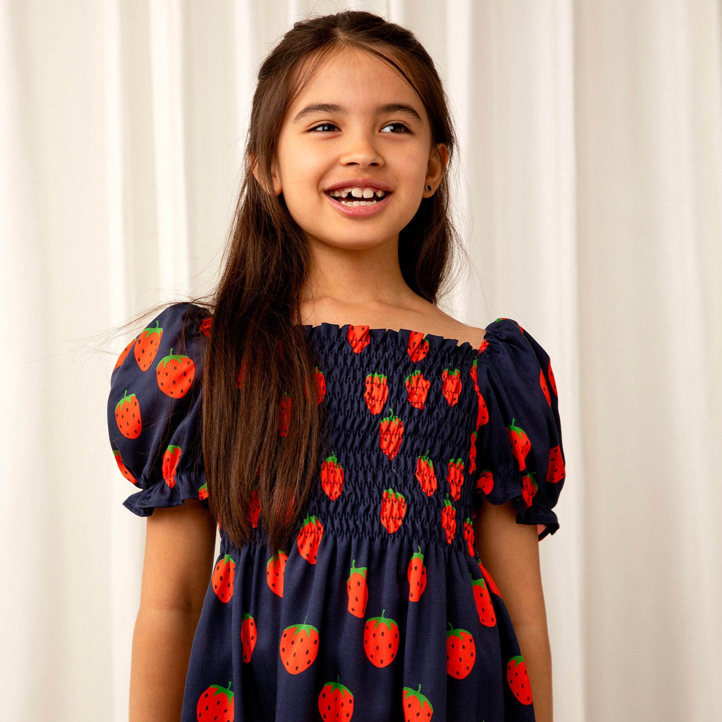 STRAWBERRIES WOVEN DRESS