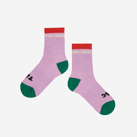 TIC TAC TOE SHORT SOCKS PURPLE
