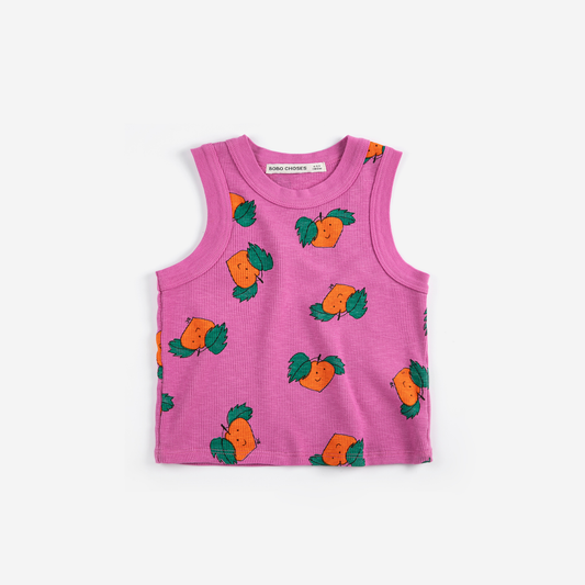 TANGERINE ALL OVER TANK TOP