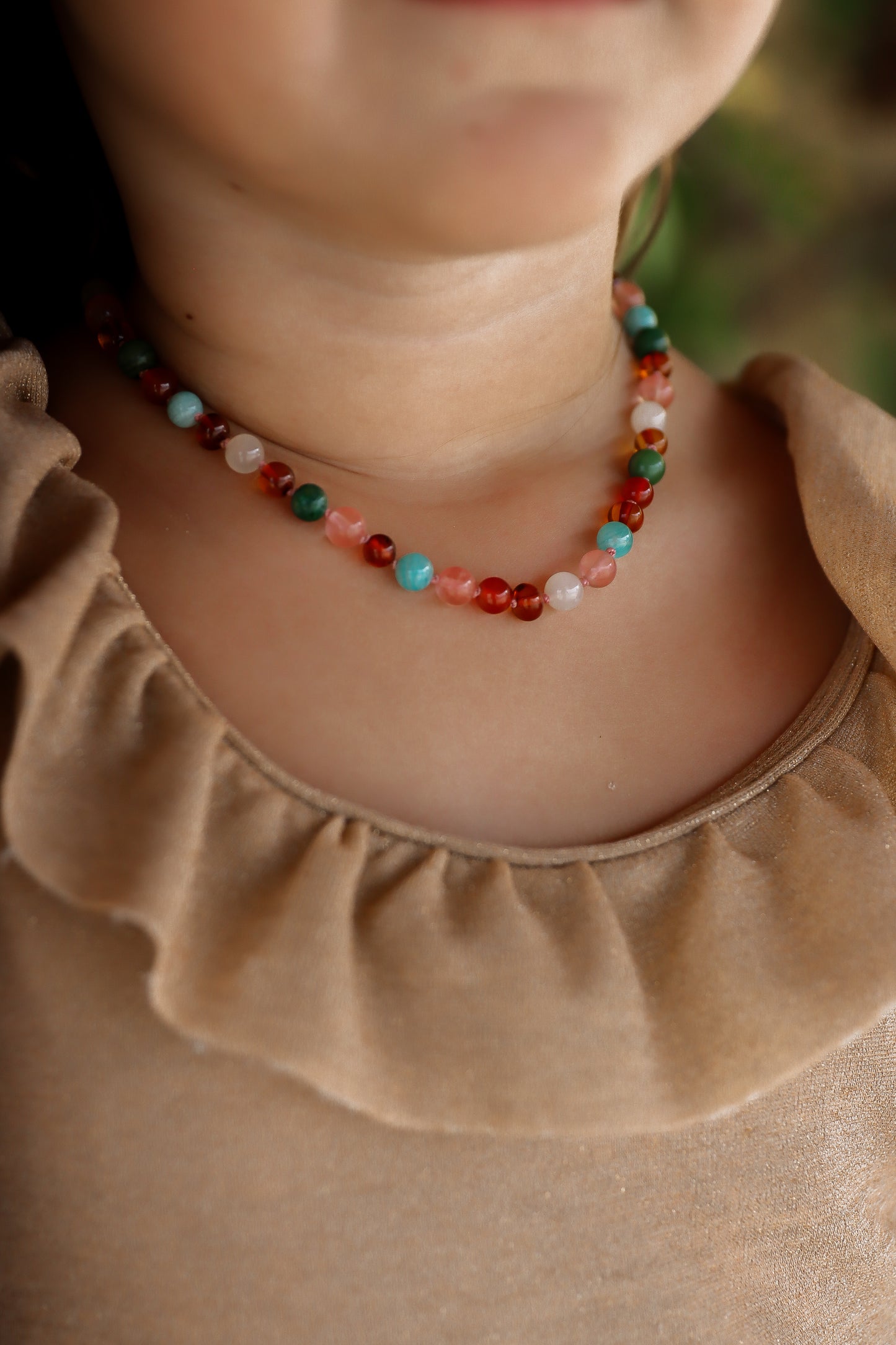 LA LUNA AMBER KIDS NECKLACE - COLORFUL