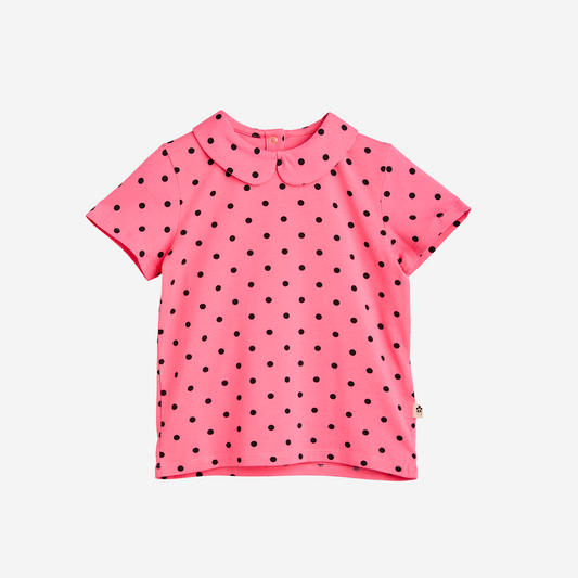 POLKA DOT COLLAR TEE